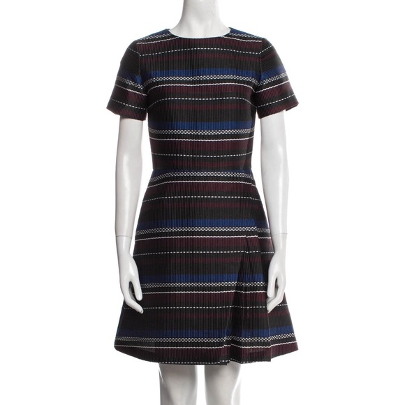 SUNO Striped A-line Dress - Picture 2 of 4